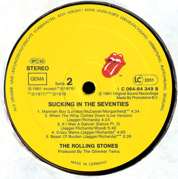 The Rolling Stones : Sucking In The Seventies (LP, Comp)