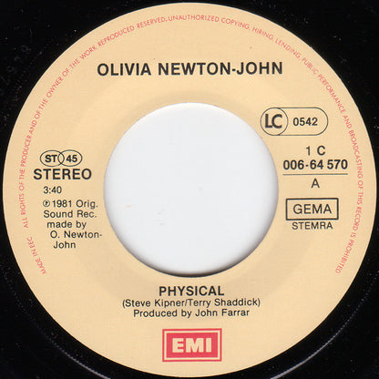 Olivia Newton-John : Physical (7", Single)