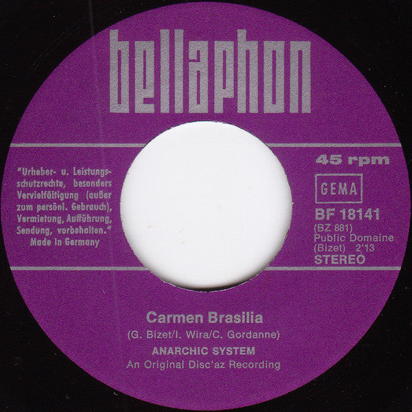 Anarchic System : Carmen Brasilia (Version Originale) (7")