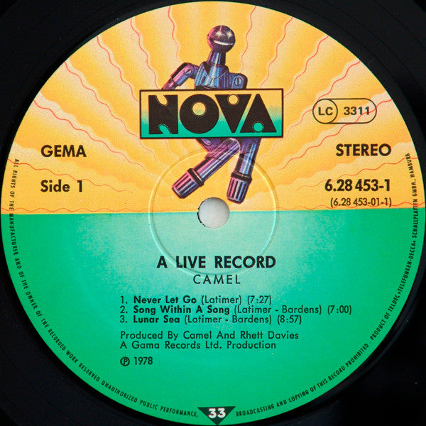 Camel : A Live Record (2xLP, Album)