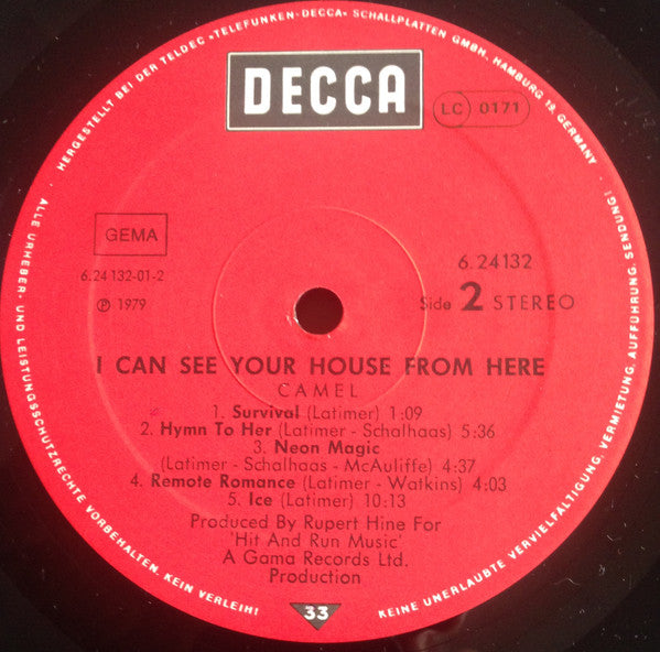Camel : I Can See Your House From Here (LP, Album)