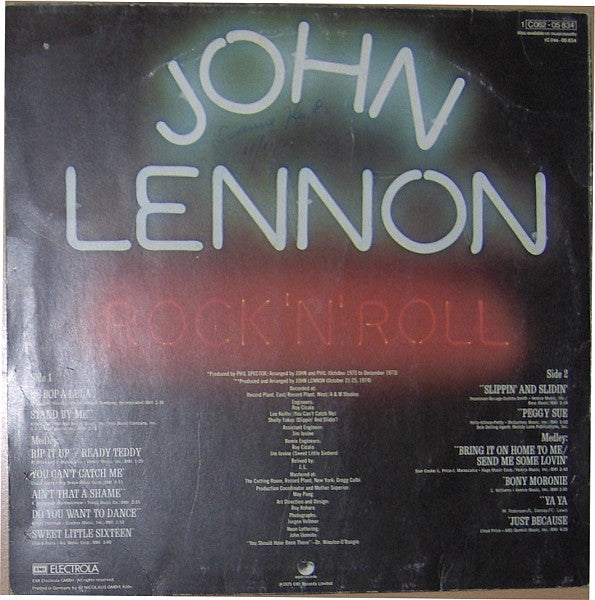 John Lennon : Rock 'N' Roll (LP, Album)