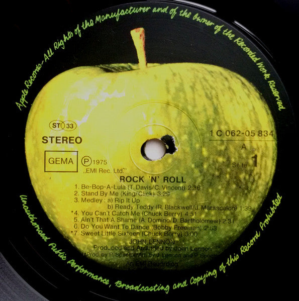 John Lennon : Rock 'N' Roll (LP, Album)