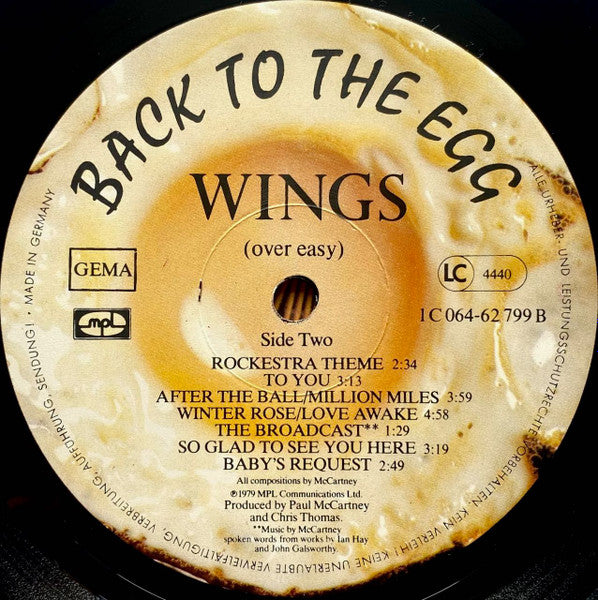 Wings (2) : Back To The Egg (LP, Album)