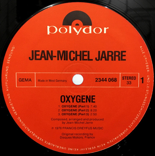 Jean Michel Jarre* : Oxygene (LP, Album)