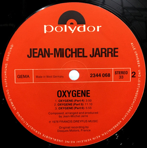Jean Michel Jarre* : Oxygene (LP, Album)