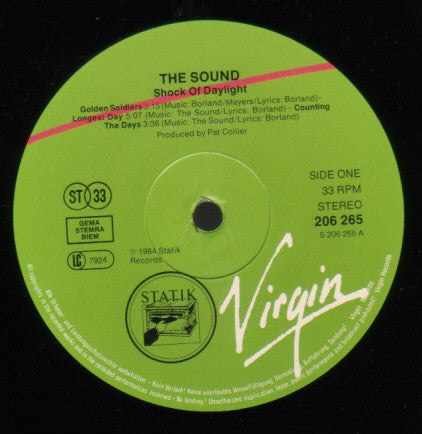 The Sound (2) : Shock Of Daylight (12", MiniAlbum)