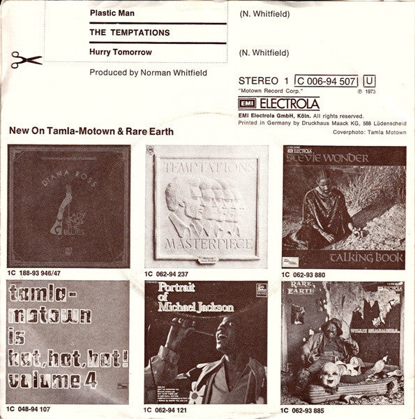 The Temptations : Plastic Man (7", Single)