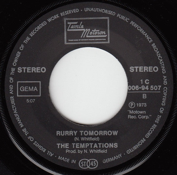 The Temptations : Plastic Man (7", Single)