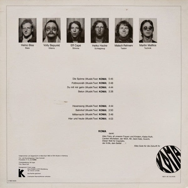 Koma (12) : Hier Und Heute (LP, Album)