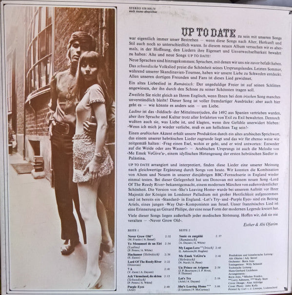 Esther & Abi Ofarim : Up To Date (LP, Album, Gat)