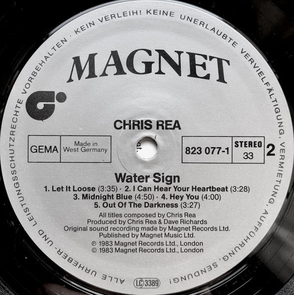 Chris Rea : Water Sign (LP, Album)