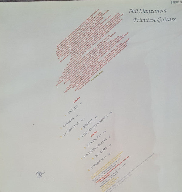 Phil Manzanera : Primitive Guitars (LP, Album)