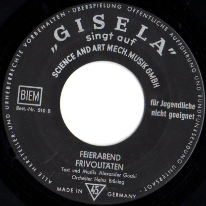 Gisela Jonas : Gruselsong / Feierabend / Frivolitäten (7")