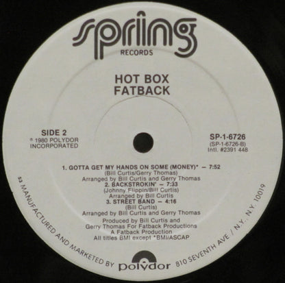 Fatback* : Hot Box (LP, Album, Promo, 53 )