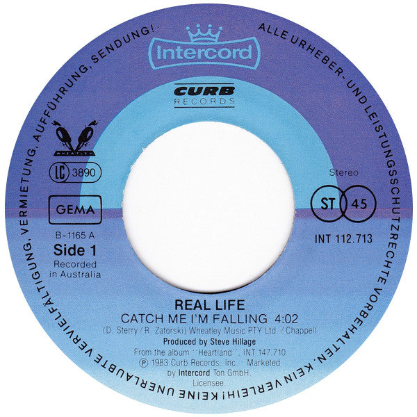 Real Life : Catch Me I'm Falling (7", Single)