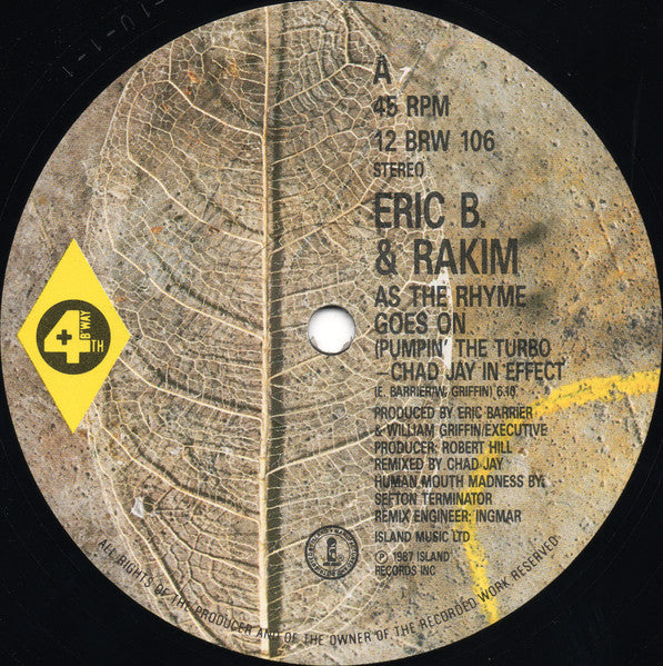 Eric B. & Rakim : As The Rhyme Goes On (12")