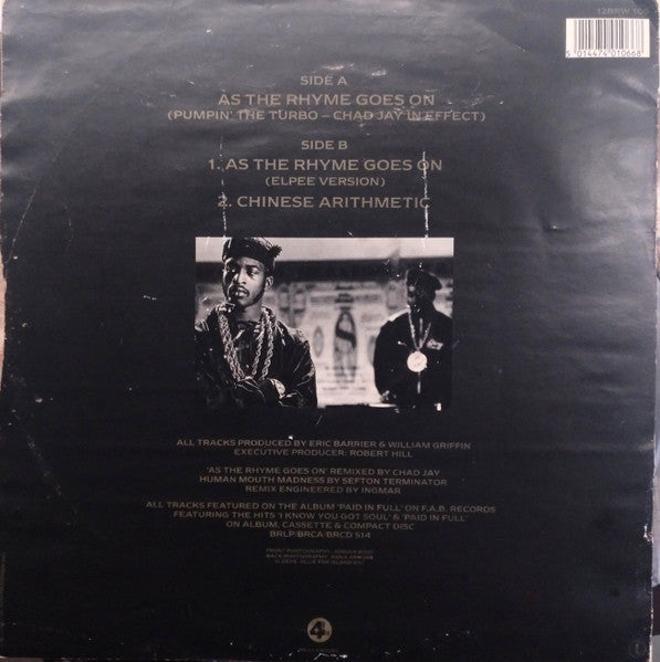 Eric B. & Rakim : As The Rhyme Goes On (12")