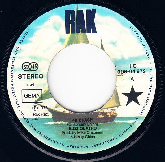 Suzi Quatro : 48 Crash (7", Single, 1st)