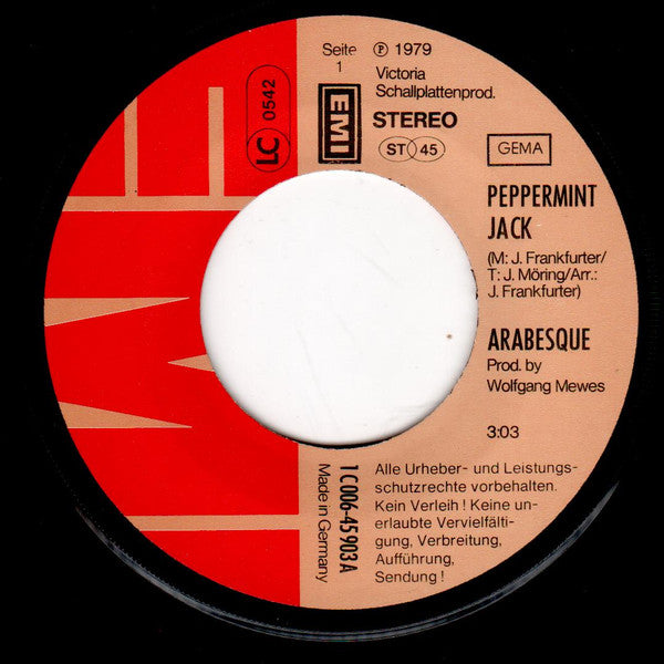 Arabesque : Peppermint Jack (7", Single)