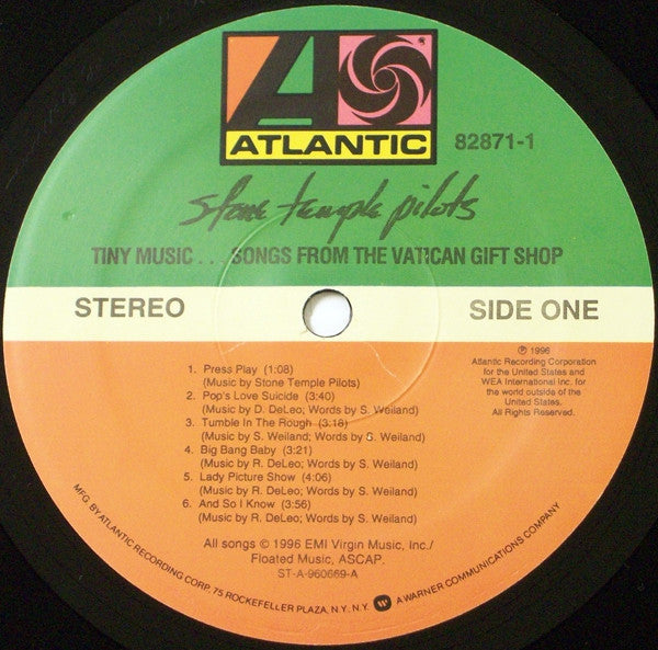 Stone Temple Pilots : Tiny Music...Songs From The Vatican Gift Shop (LP, Album)