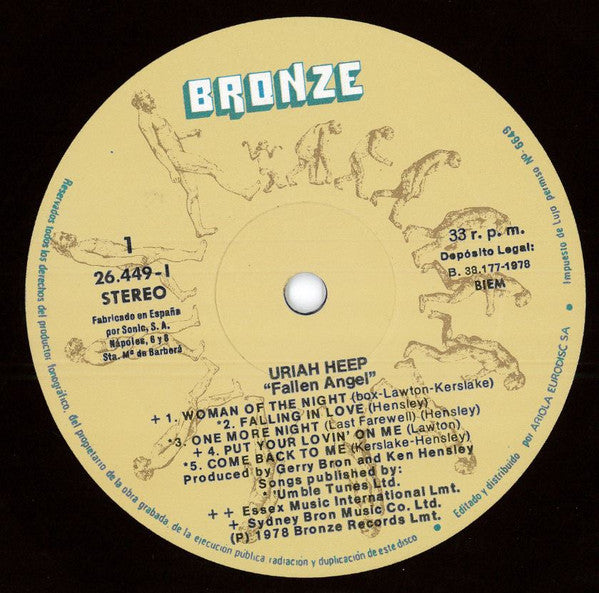 Uriah Heep : Fallen Angel (LP, Album, Gat)