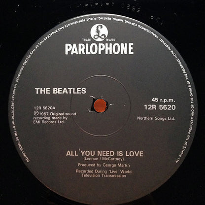 The Beatles : All You Need Is Love (12", Single, RE)
