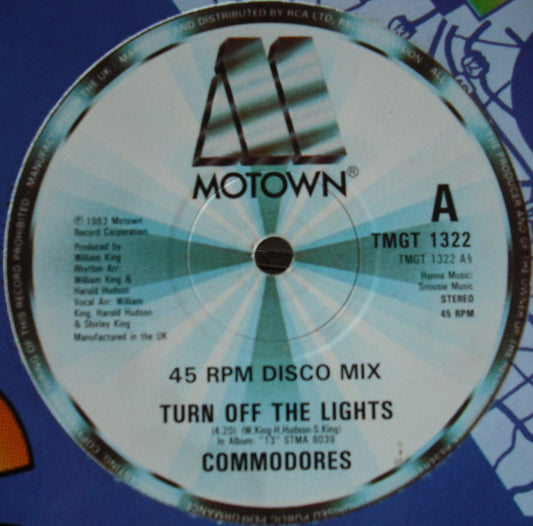 Commodores : Turn Off The Lights (12")