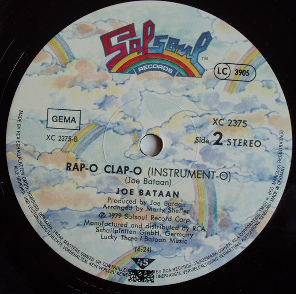 Joe Bataan : Rap-O Clap-O (12")