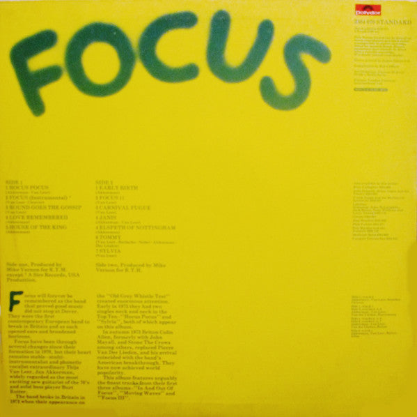 Focus (2) : Focus (LP, Comp)