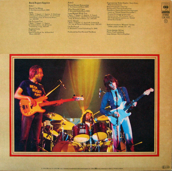 Beck, Bogert & Appice : Beck, Bogert & Appice (LP, Album, RE)
