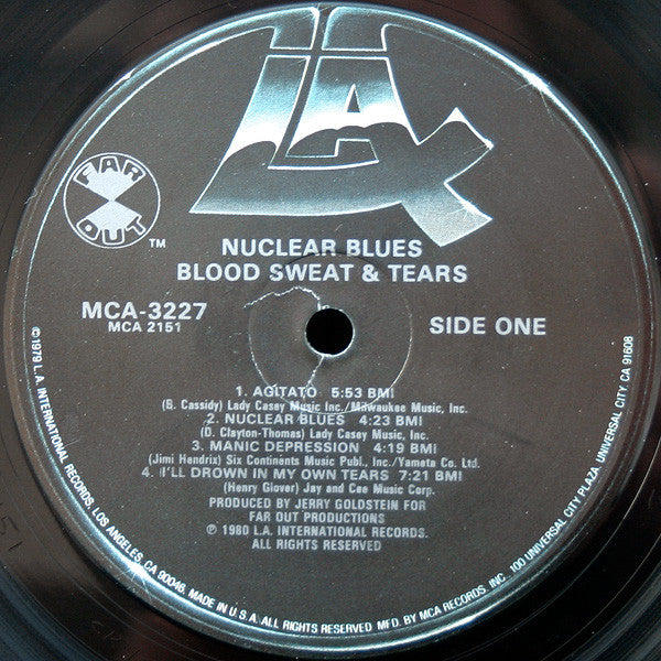 Blood Sweat & Tears* : Nuclear Blues (LP, Album, Glo)