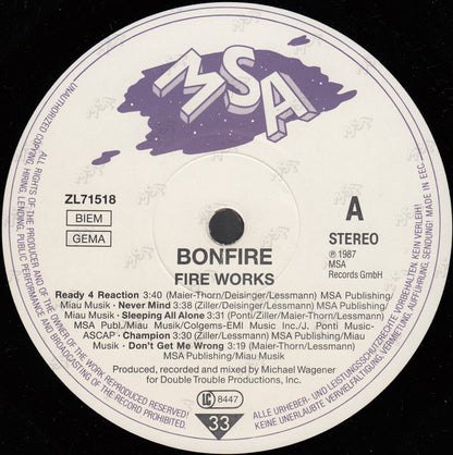 Bonfire : Fire Works (LP, Album)