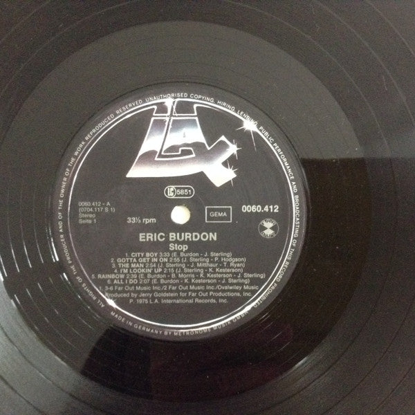 The Eric Burdon Band* : Stop (LP, Album, RE)