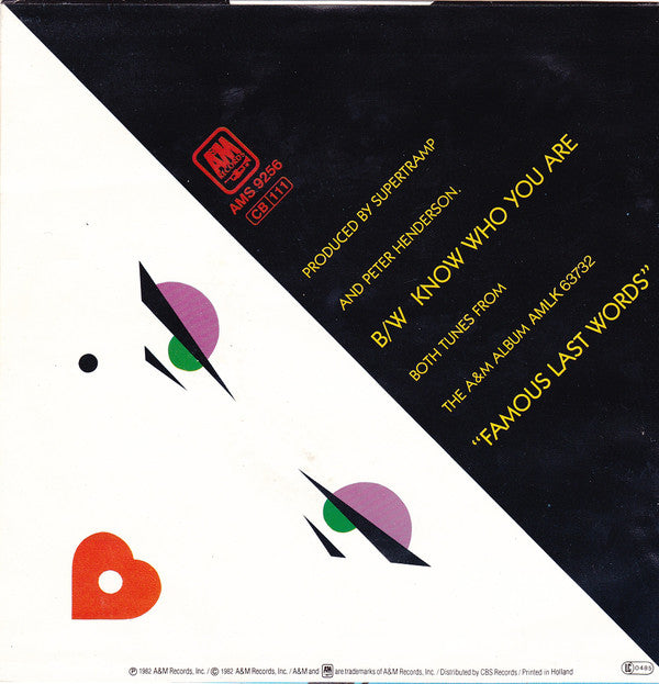 Supertramp : My Kind Of Lady (7", Single)