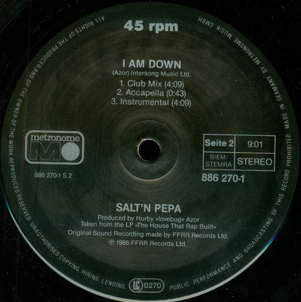 Salt-N-Pepa* / Antoinette : Push It (Remix) / Hit 'Em With This / I Am Down (12", Maxi)
