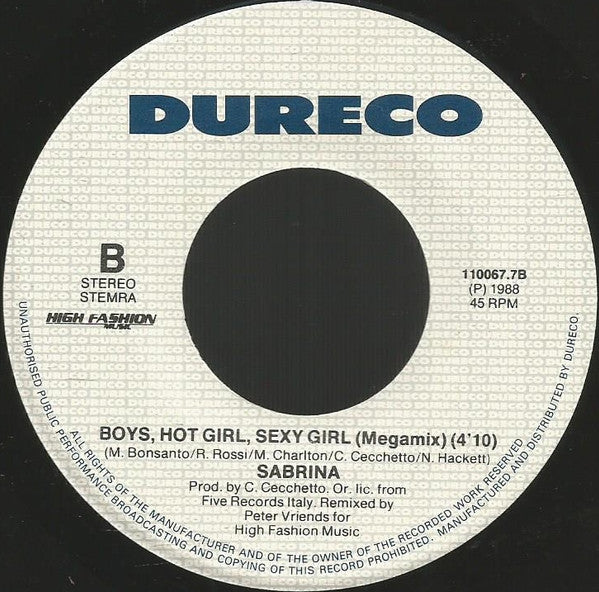 Sabrina : Lady Marmelade (Remix) (7", Single)