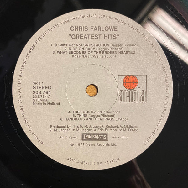 Chris Farlowe : Chris Farlowe's Greatest Hits (LP, Comp)