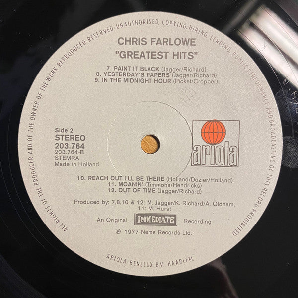 Chris Farlowe : Chris Farlowe's Greatest Hits (LP, Comp)