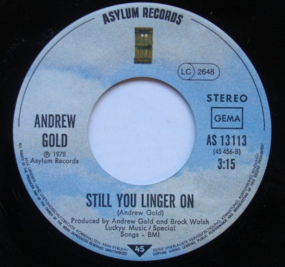 Andrew Gold : Thank You For Being A Friend (7", Single)