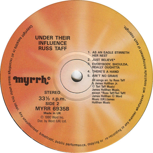 Russ Taff : Under Their Influence "Volume 1" (LP, Album)