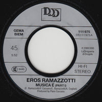 Eros Ramazzotti : Musica È (7", Single)