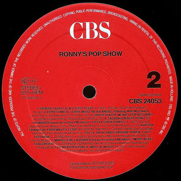 Various : Ronny's Pop Show  (LP, Comp)
