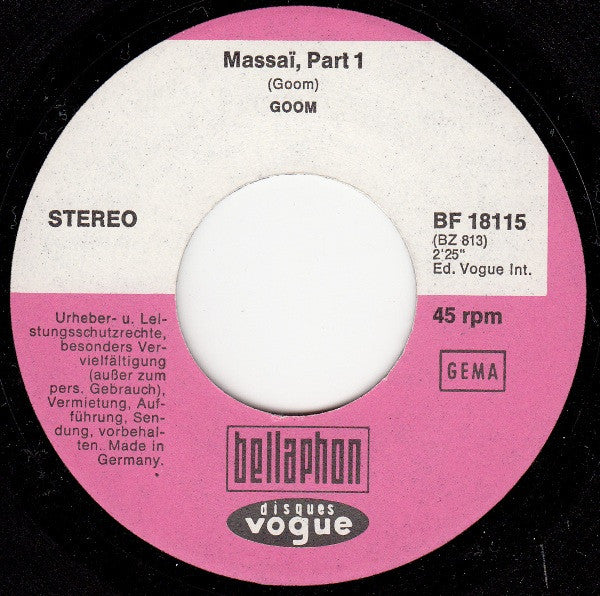 Goom : Massaï (7", Single)