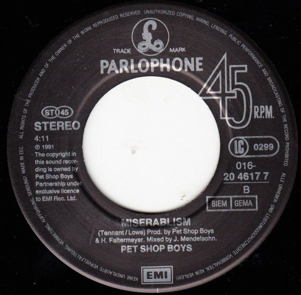 Pet Shop Boys : Was It Worth It? (7", Single)