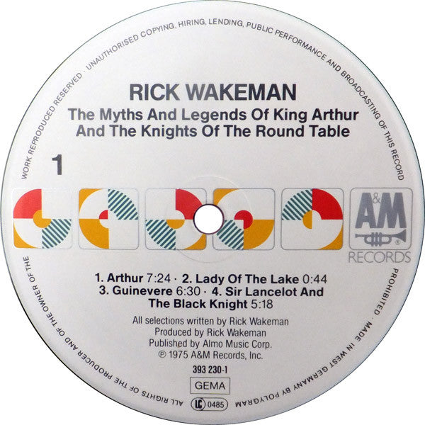 Rick Wakeman : The Myths And Legends Of King Arthur And The Knights Of The Round Table (LP, Album, RE)