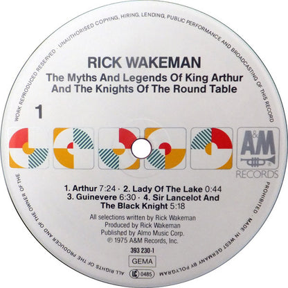 Rick Wakeman : The Myths And Legends Of King Arthur And The Knights Of The Round Table (LP, Album, RE)