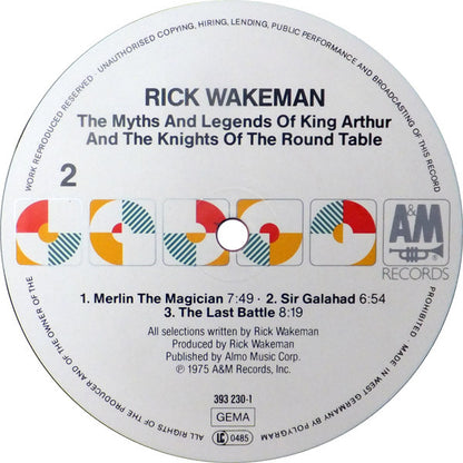 Rick Wakeman : The Myths And Legends Of King Arthur And The Knights Of The Round Table (LP, Album, RE)