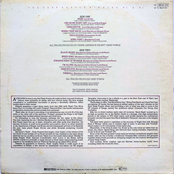 Deep Purple : The Deep Purple Singles A's & B's (LP, Comp, Mono)