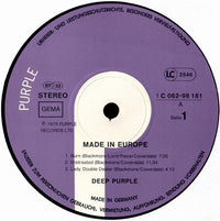 Deep Purple : Made In Europe (LP, Album, Gat)